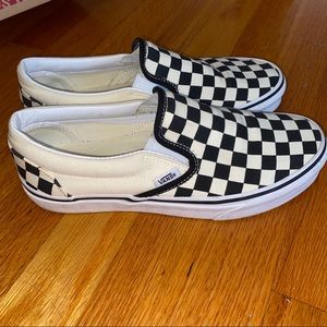checkered slip on vans